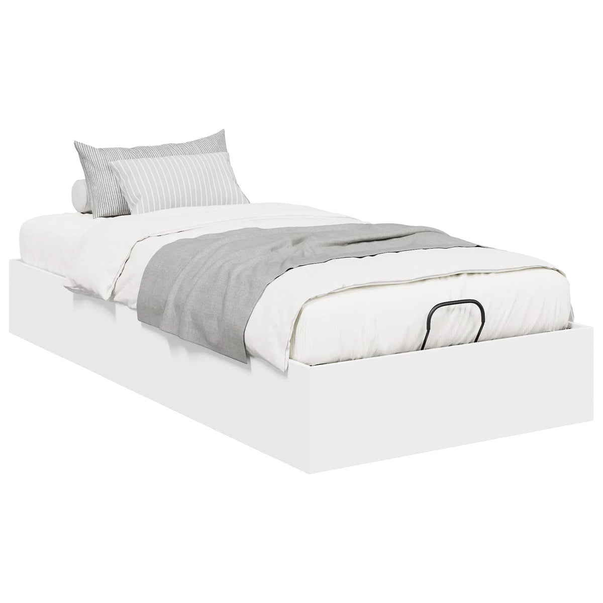 Letto ottomano Bianco 90 x 190 cm Legno ingegnerizzato