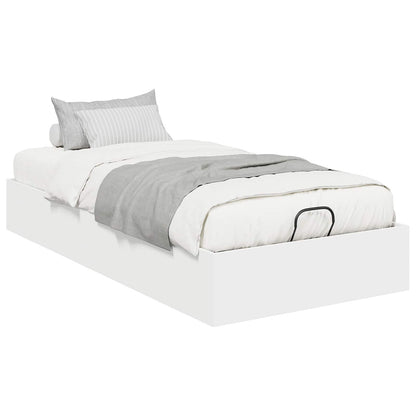 Letto ottomano Bianco 90 x 190 cm Legno ingegnerizzato