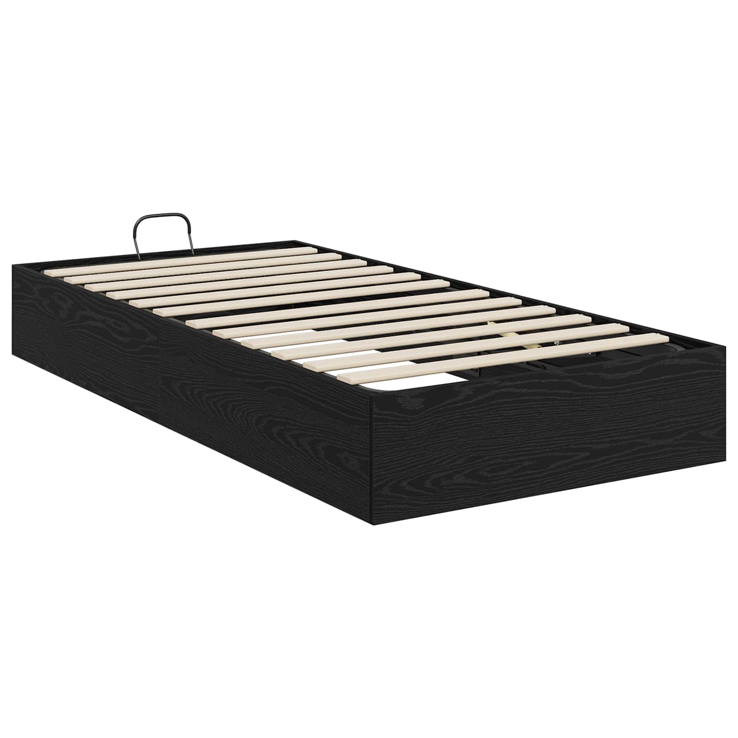 Letto ottomano con archiviazione Rovere Nero 193 x 90 x 25 cm | homemem39