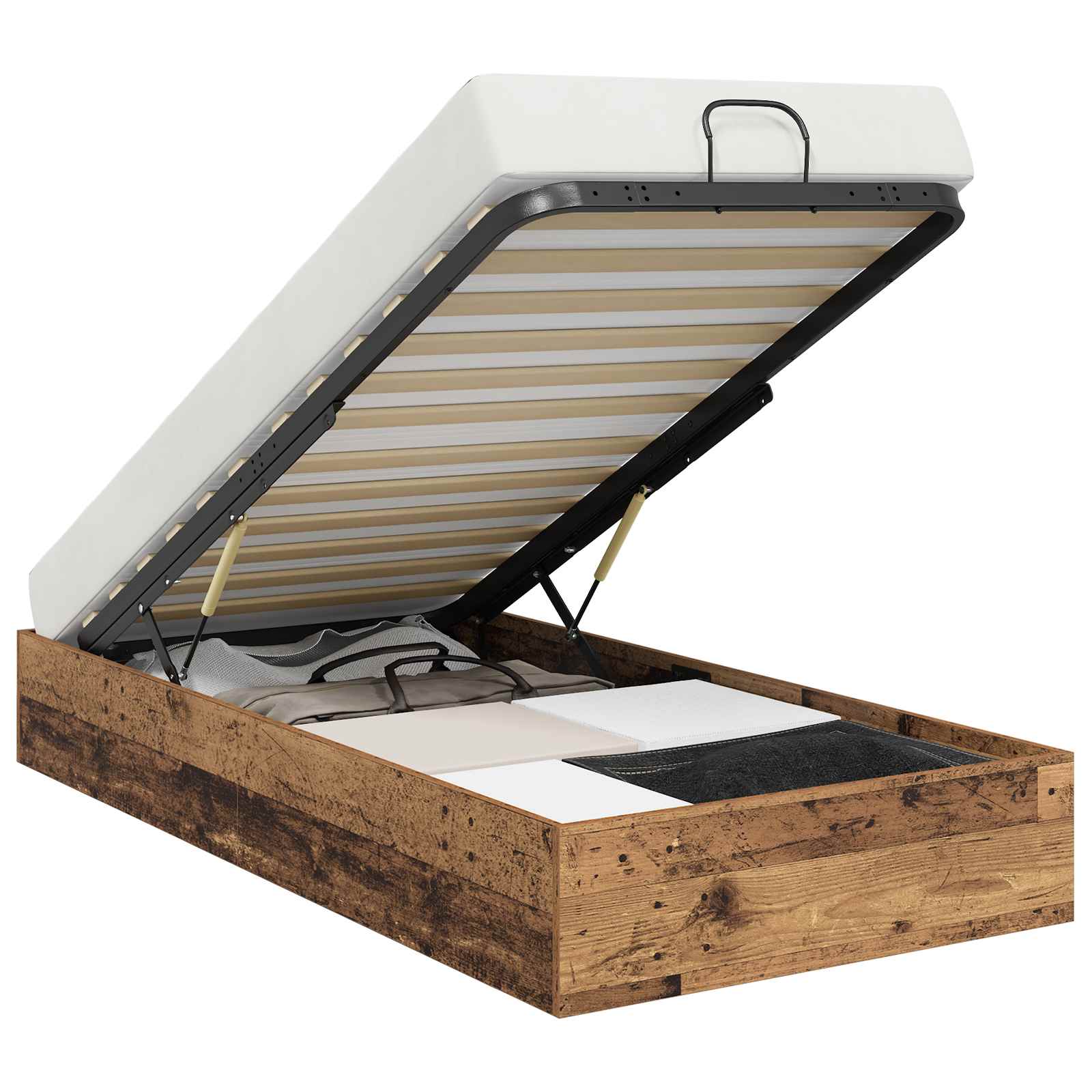Letto ottomano con archiviazione Legno vecchio 193 x 90 x 25 cm | homemem39