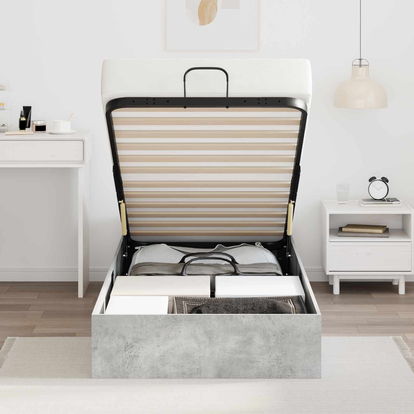 Letto ottomano Grigio Cemento 75,5 x 190 cm