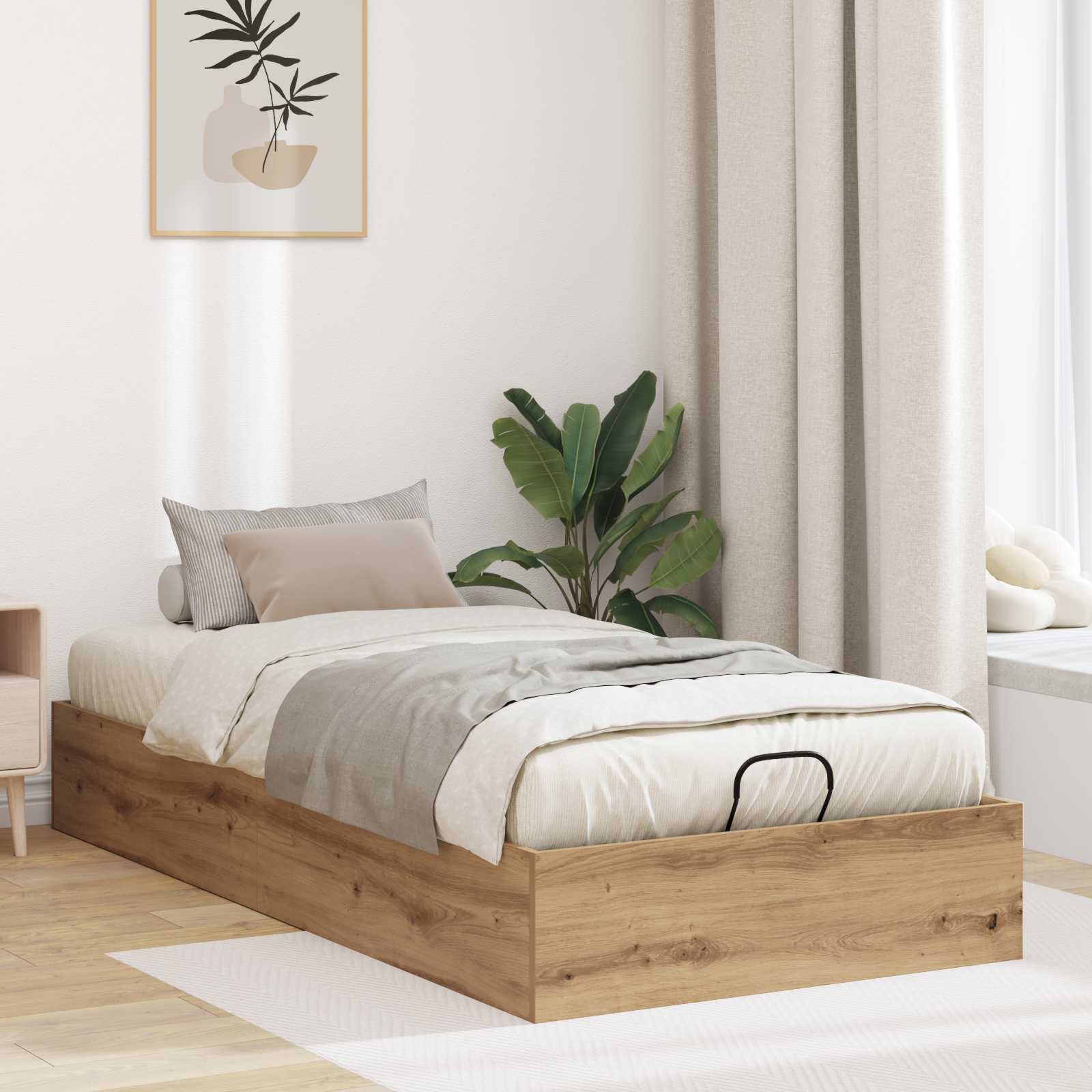 Letto ottomano Rovere Artigianale 75,5 x 190 cm | homemem39