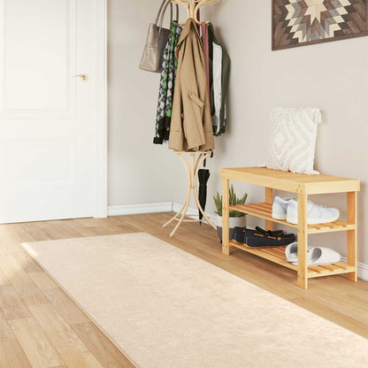 Runner Tappeto MARSA Crema 100 x 300 cm Poliestere e PVC | homemem39