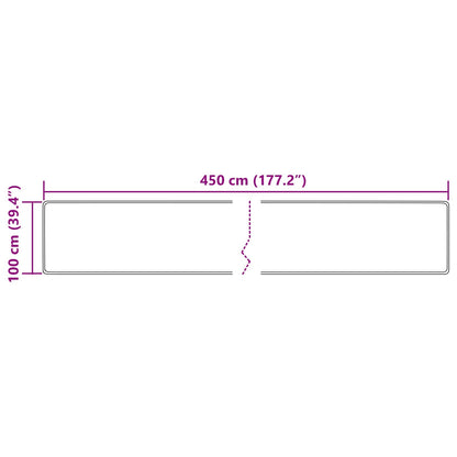 Runner Tappeto MARSA Crema 100 x 450 cm Poliestere e PVC | homemem39
