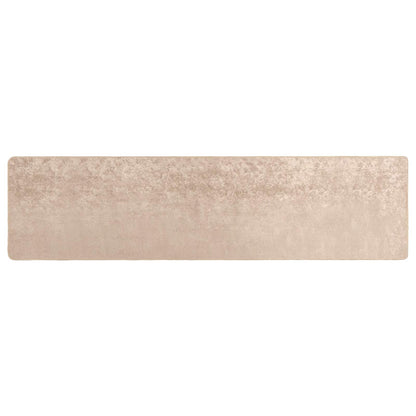 Runner Tappeto MARSA Beige 50 x 450 cm Poliestere e PVC | homemem39