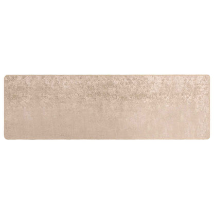 Runner Tappeto MARSA Beige 80 x 250 cm Poliestere e PVC
