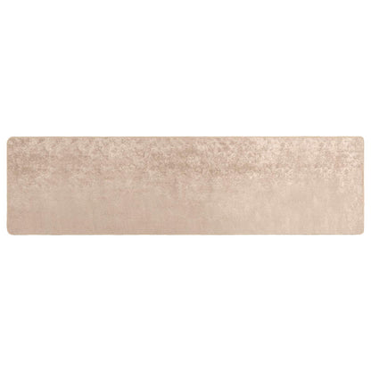 Runner Tappeto MARSA Beige 80 x 350 cm Poliestere e PVC