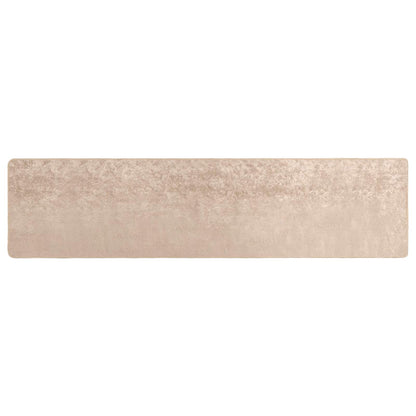 Runner Tappeto MARSA Beige 80 x 450 cm Poliestere e PVC | homemem39