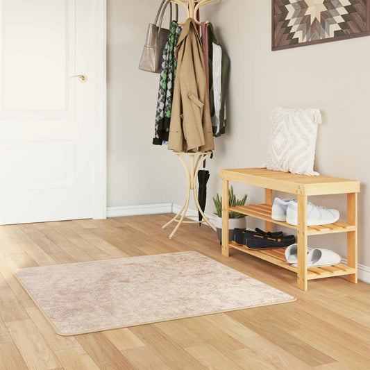 Runner Tappeto MARSA Beige 100 x 100 cm Poliestere e PVC | homemem39