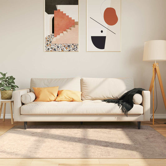 Runner Tappeto MARSA Beige 120 x 170 cm Poliestere e PVC | homemem39