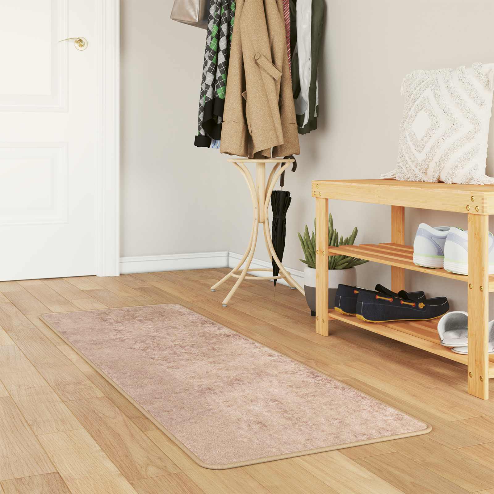 Runner Tappeto MARSA Sabbia 50 x 200 cm Poliestere e PVC | homemem39
