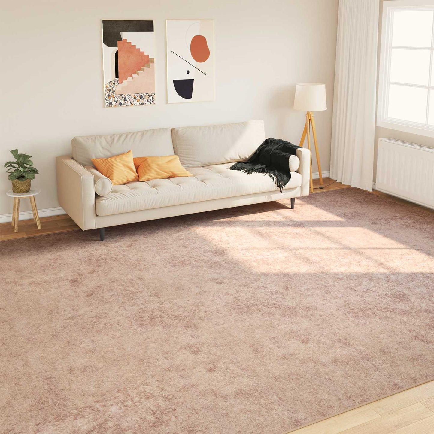 Runner Tappeto MARSA Sabbia 300 x 400 cm Poliestere e PVC