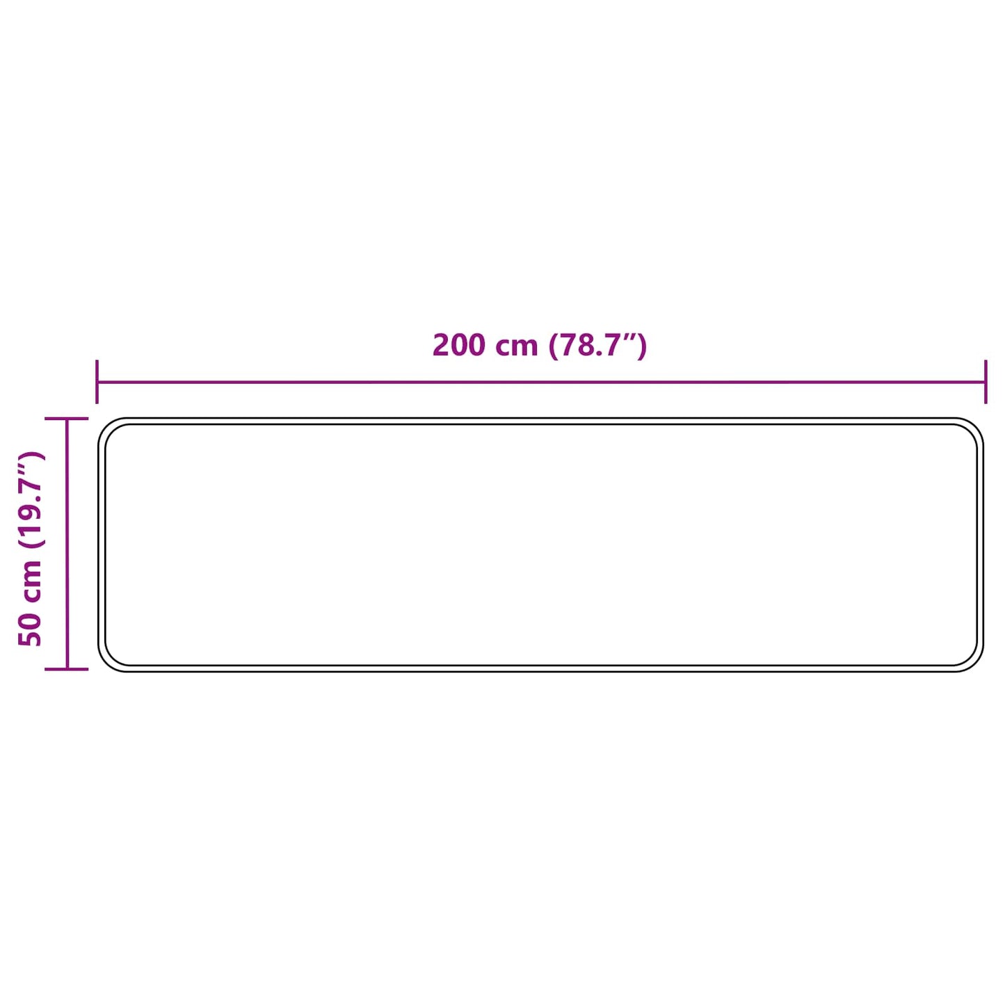 Runner Tappeto MARSA Verde Foresta 50 x 200 cm Poliestere e PVC | homemem39