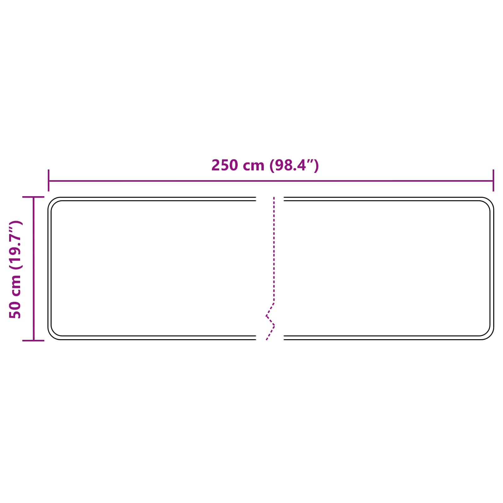 Runner Tappeto MARSA Verde Foresta 50 x 250 cm Poliestere e PVC | homemem39