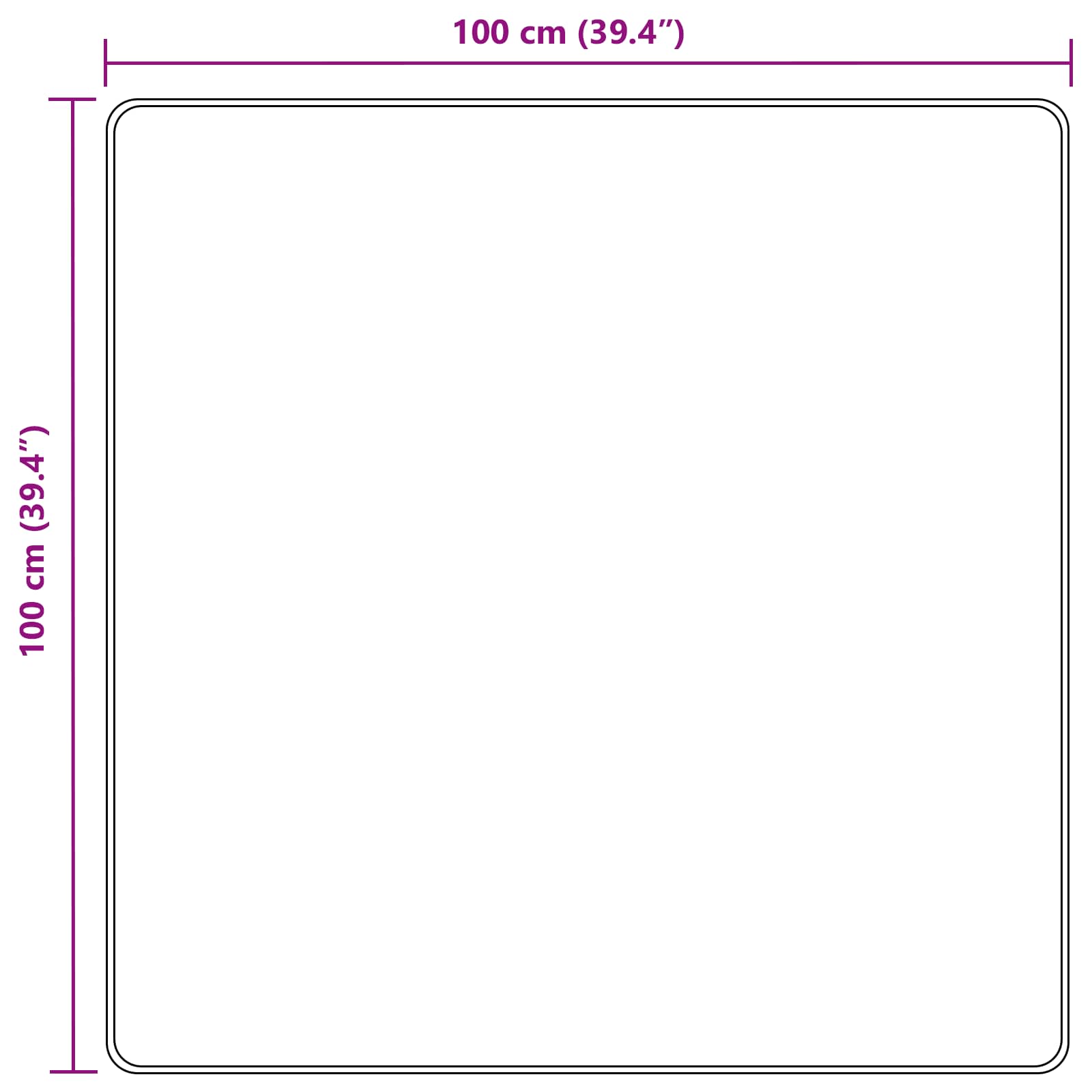Runner Tappeto MARSA Antracite 100 x 100 cm Poliestere e PVC | homemem39