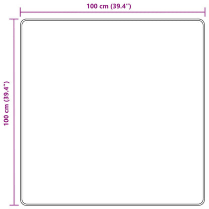 Runner Tappeto MARSA Antracite 100 x 100 cm Poliestere e PVC | homemem39