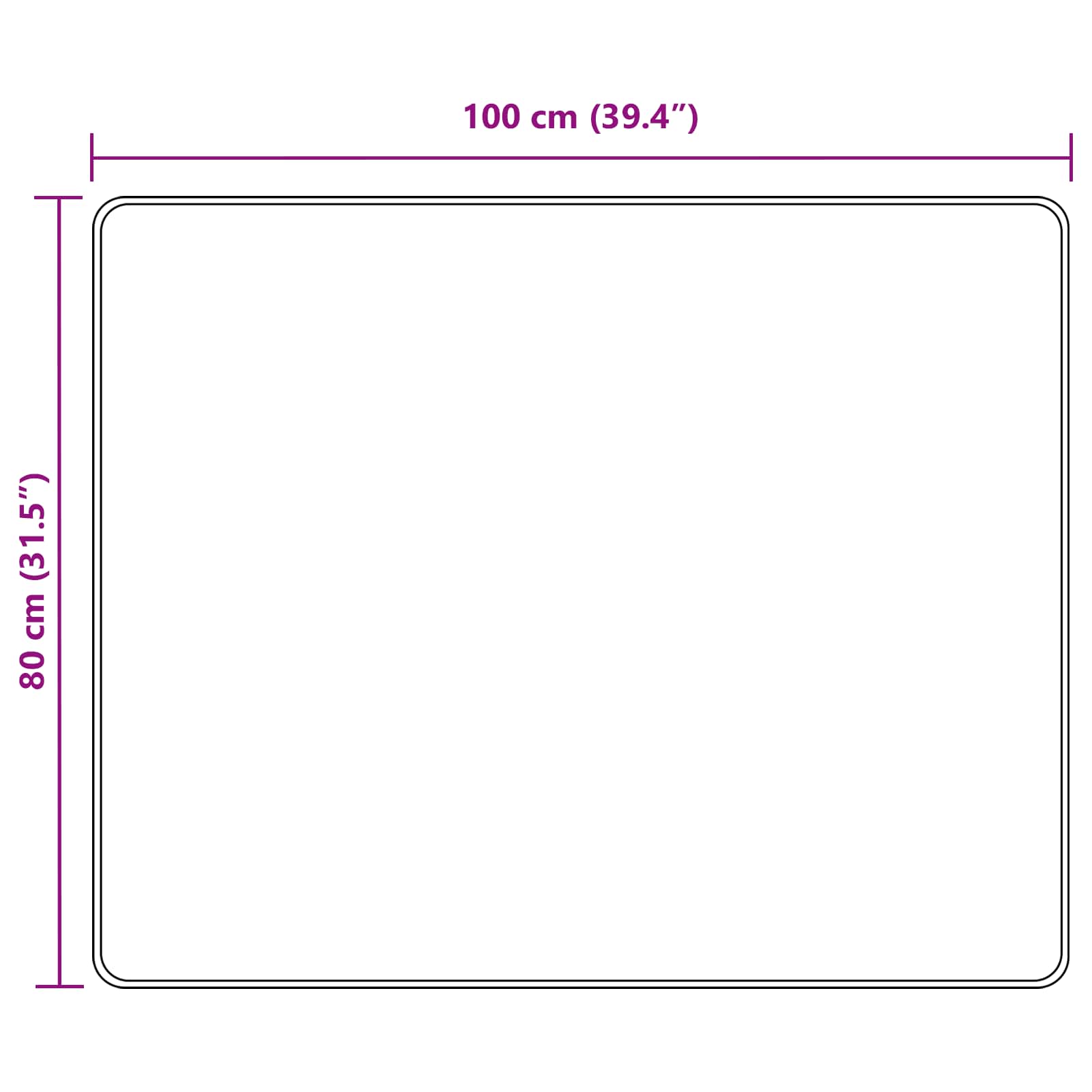 Runner Tappeto MARSA Grigio 80 x 100 cm Poliestere e PVC | homemem39
