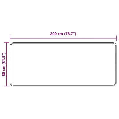 Runner Tappeto MARSA Grigio 80 x 200 cm Poliestere e PVC | homemem39