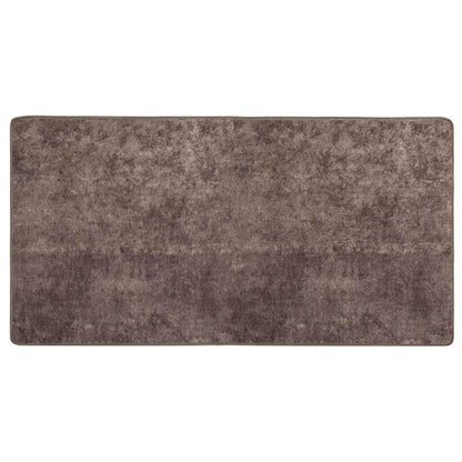 Runner Tappeto MARSA Grigio 100 x 200 cm Poliestere e PVC