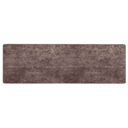 Runner Tappeto MARSA Grigio 100 x 350 cm Poliestere e PVC