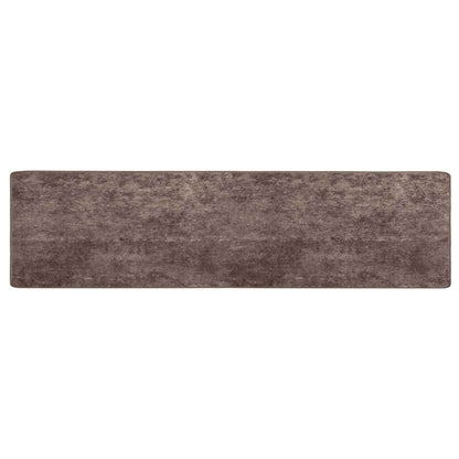 Runner Tappeto MARSA Grigio 100 x 400 cm Poliestere e PVC | homemem39