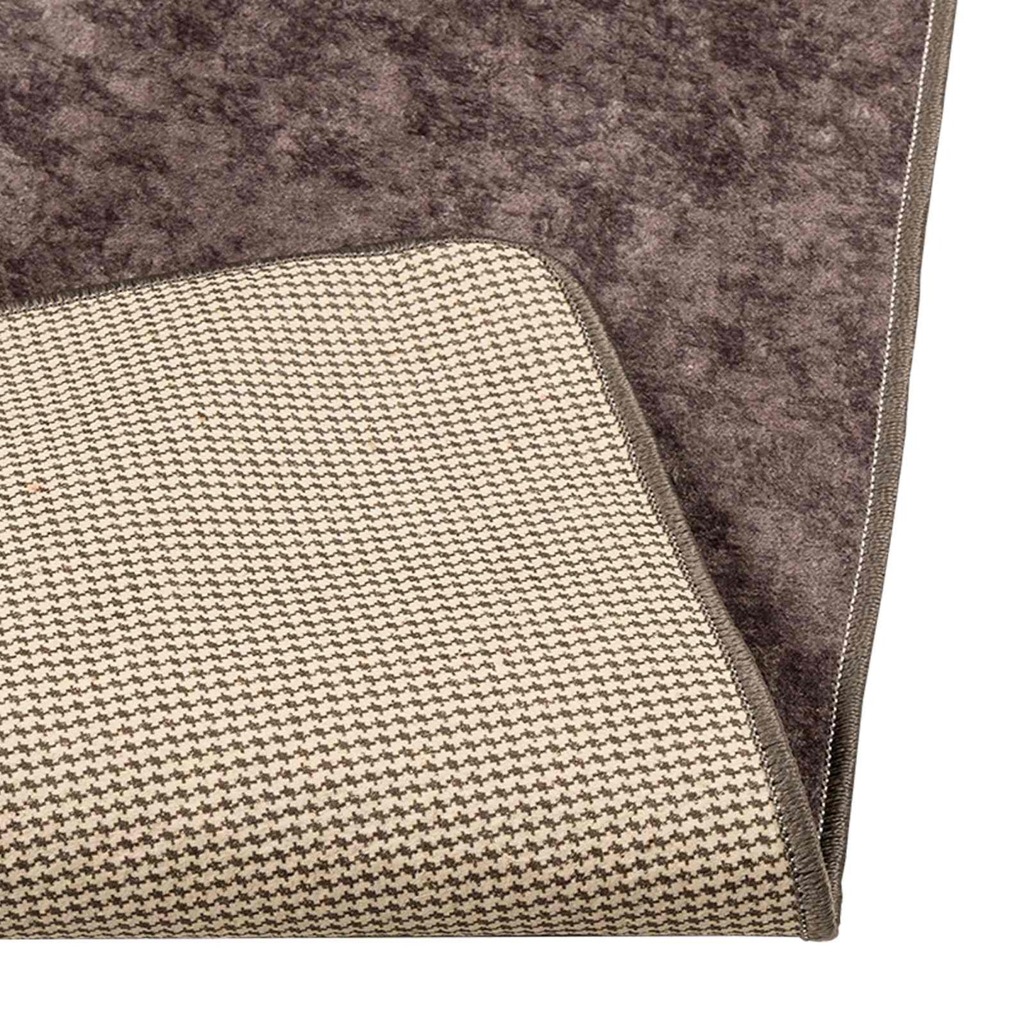 Runner Tappeto MARSA Grigio 100 x 450 cm Poliestere e PVC