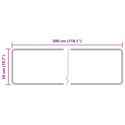 Runner Tappeto MARSA Giallo 50 x 300 cm Poliestere e PVC | homemem39