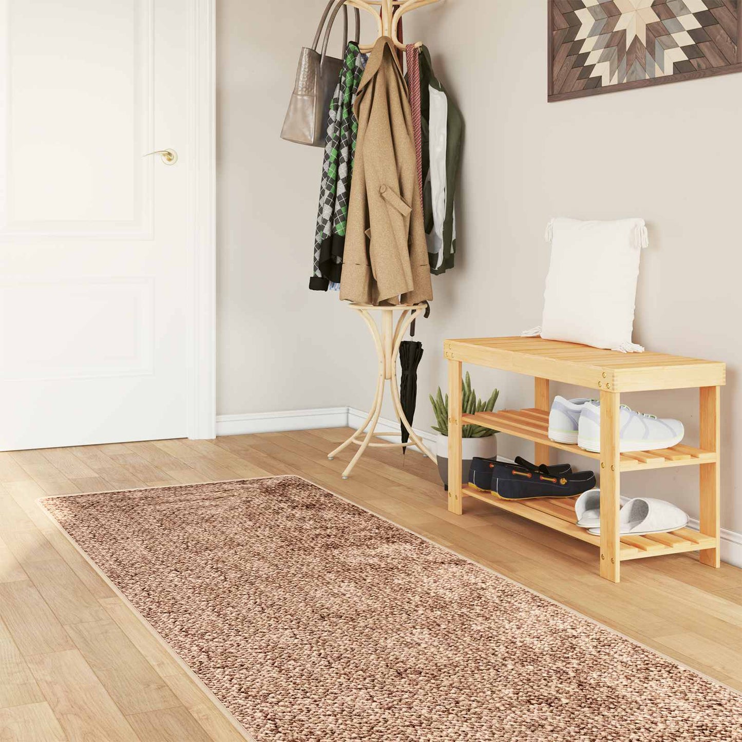 Runner Tappeto MARSA Giallo 80 x 450 cm Poliestere e PVC | homemem39