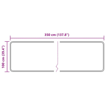 Runner Tappeto MARSA Giallo 100 x 350 cm Poliestere e PVC | homemem39