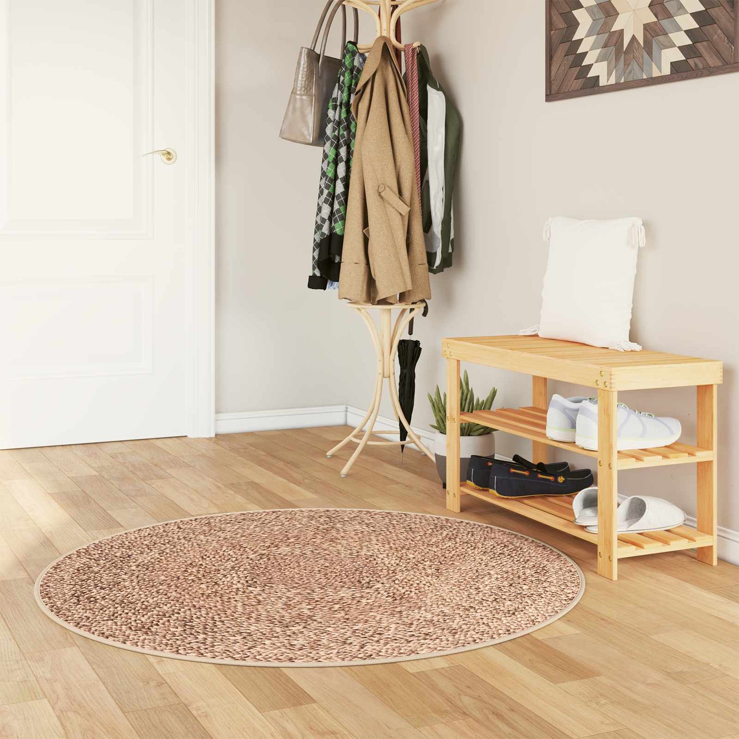 Runner Tappeto MARSA Giallo 120 x 120 cm Poliestere e PVC | homemem39
