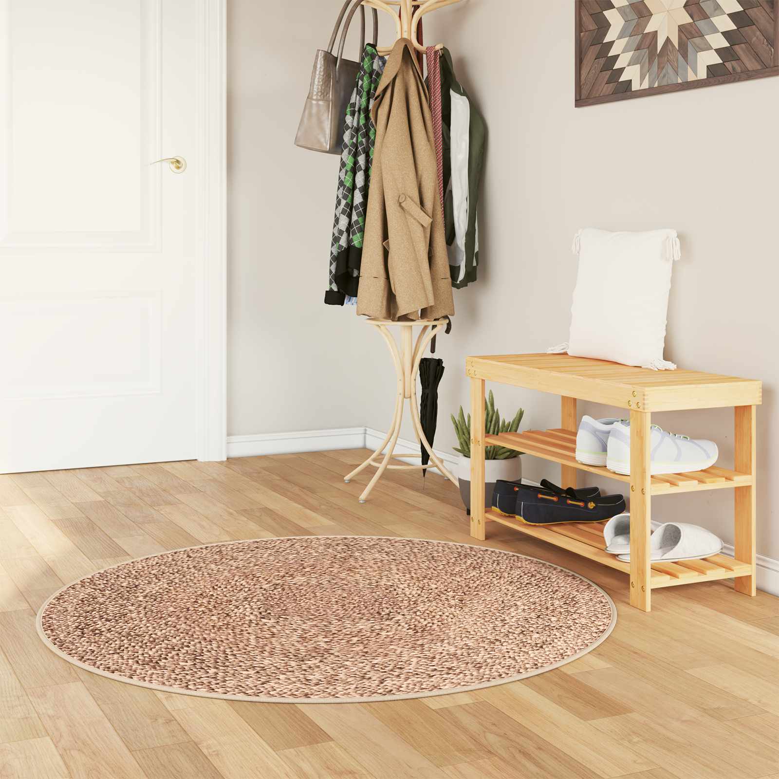Runner Tappeto MARSA Giallo 120 x 120 cm Poliestere e PVC | homemem39