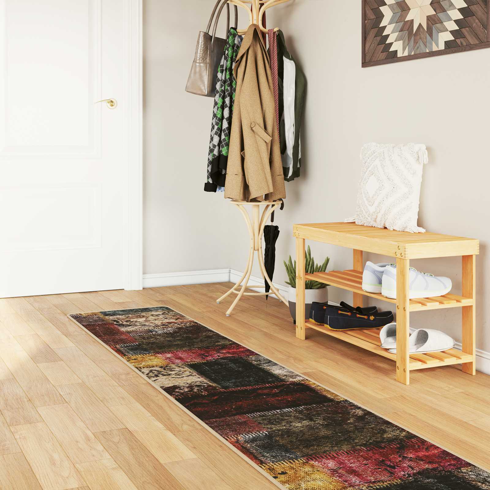 Runner Tappeto MARSA Multicolore 50 x 450 cm Poliestere e PVC | homemem39