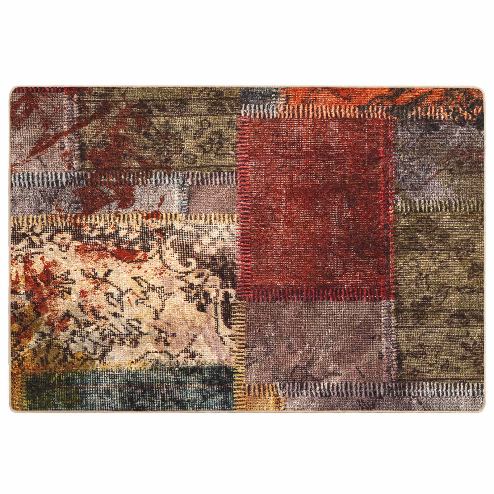 Runner Tappeto MARSA Multicolore 100 x 150 cm Poliestere e PVC | homemem39