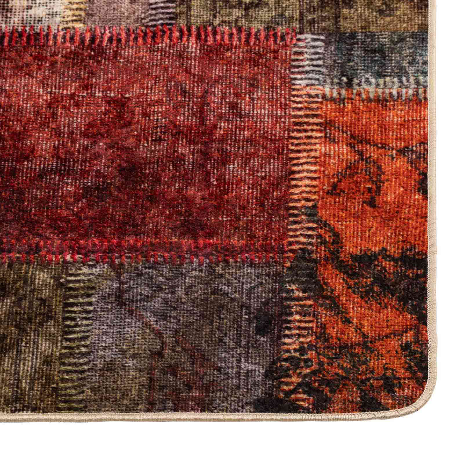 Runner Tappeto MARSA Multicolore 100 x 350 cm Poliestere e PVC | homemem39
