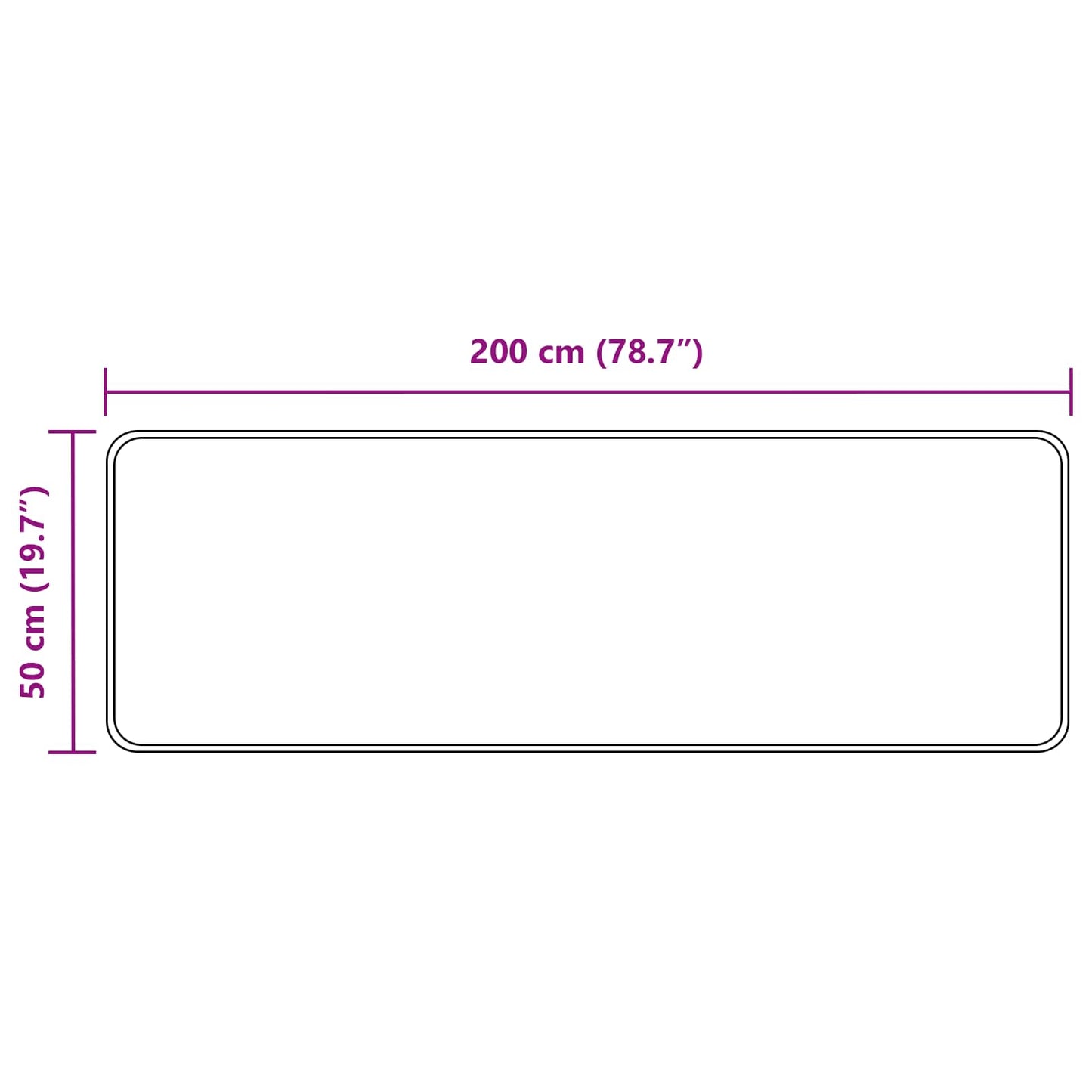 Runner Tappeto MARSA Multicolore 50 x 200 cm Poliestere e PVC | homemem39