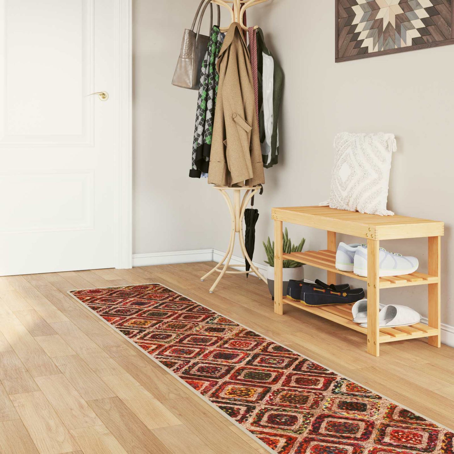 Runner Tappeto MARSA Multicolore 50 x 350 cm Poliestere e PVC | homemem39