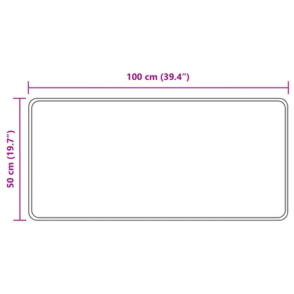 Runner Tappeto MARSA Nero 50 x 100 cm Poliestere e PVC | homemem39