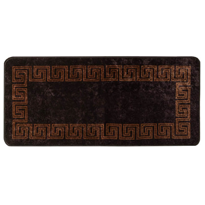 Runner Tappeto MARSA Nero 50 x 100 cm Poliestere e PVC | homemem39