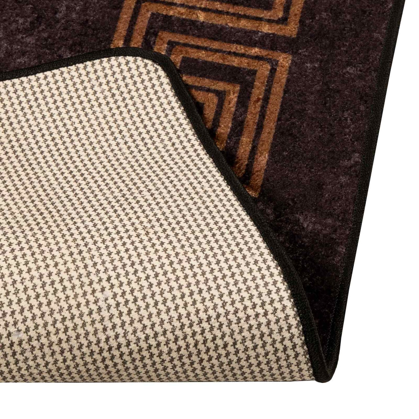 Runner Tappeto MARSA Nero 50 x 150 cm Poliestere e PVC | homemem39