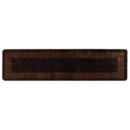 Runner Tappeto MARSA Nero 50 x 200 cm Poliestere e PVC | homemem39