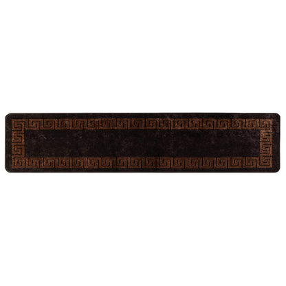 Runner Tappeto MARSA Nero 50 x 250 cm Poliestere e PVC | homemem39