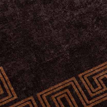 Runner Tappeto MARSA Nero 50 x 450 cm Poliestere e PVC | homemem39