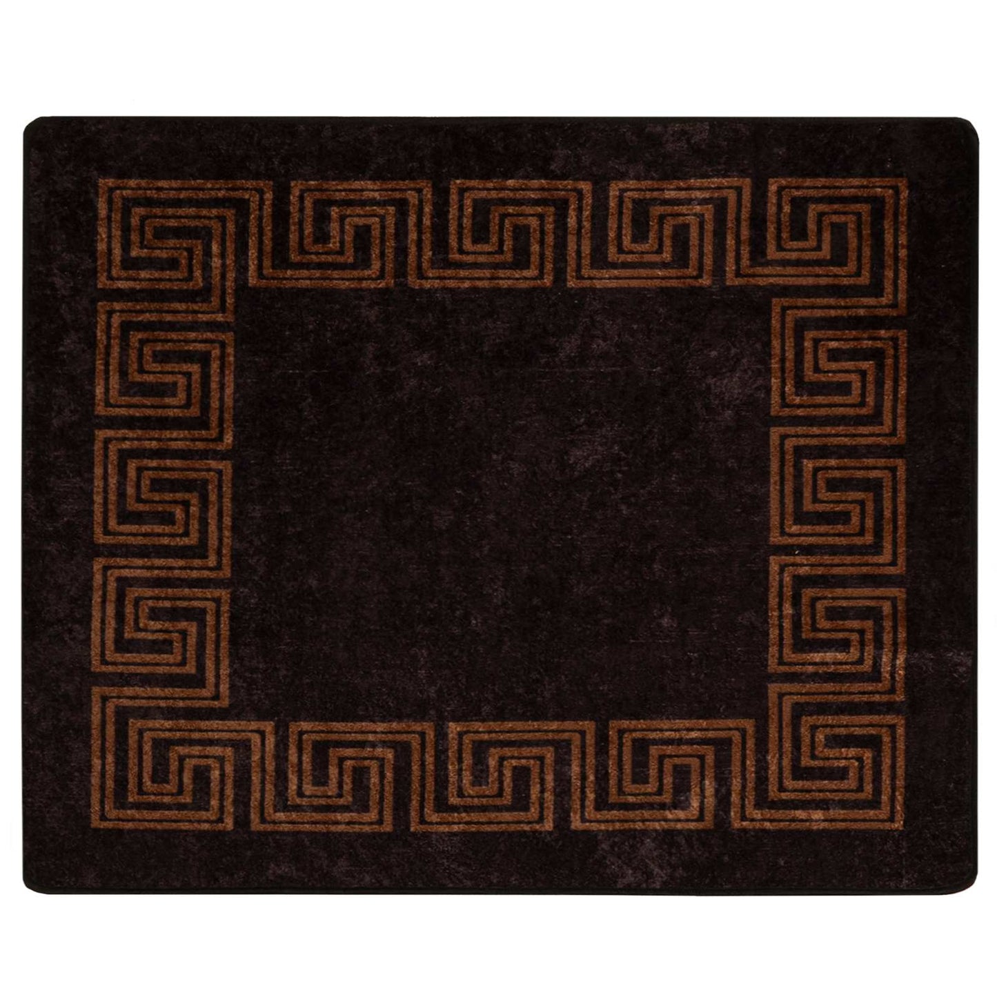 Runner Tappeto MARSA Nero 80 x 100 cm Poliestere e PVC