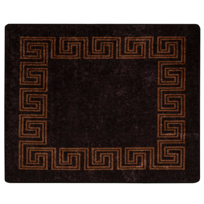 Runner Tappeto MARSA Nero 80 x 100 cm Poliestere e PVC