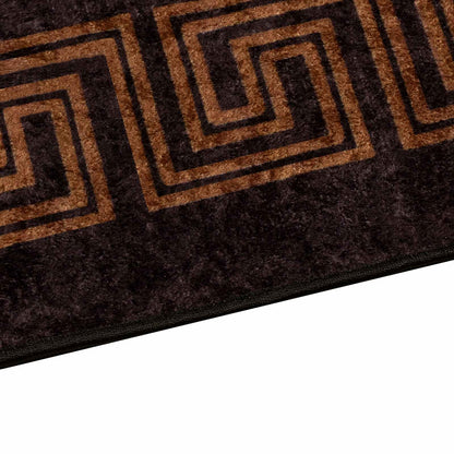Runner Tappeto MARSA Nero 80 x 200 cm Poliestere e PVC | homemem39