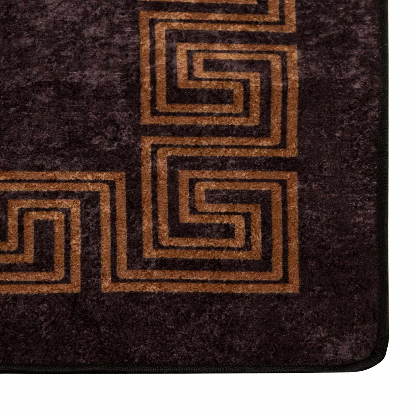 Runner Tappeto MARSA Nero 80 x 200 cm Poliestere e PVC | homemem39