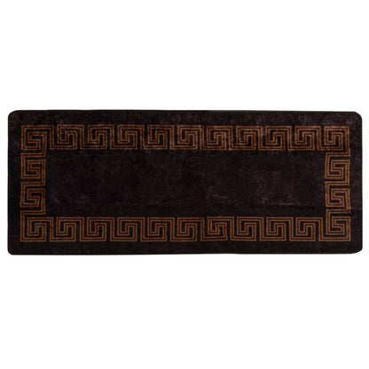 Runner Tappeto MARSA Nero 80 x 200 cm Poliestere e PVC | homemem39