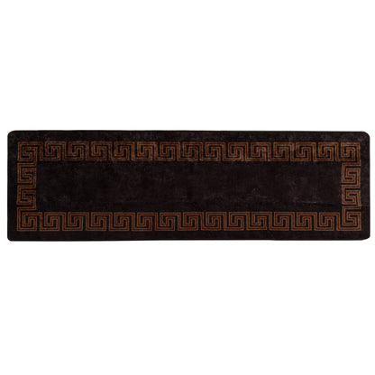Runner Tappeto MARSA Nero 80 x 250 cm Poliestere e PVC