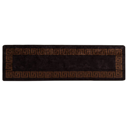 Runner Tappeto MARSA Nero 80 x 350 cm Poliestere e PVC