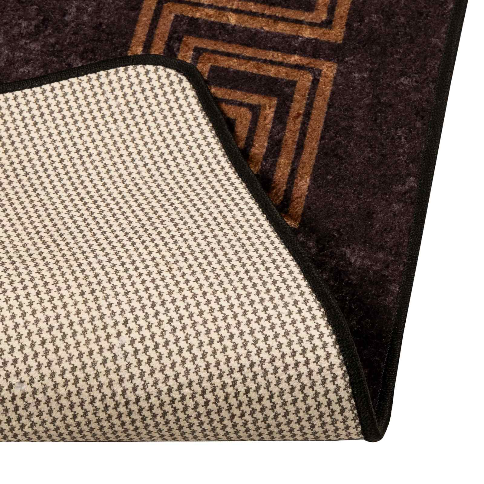 Runner Tappeto MARSA Nero 100 x 100 cm Poliestere e PVC | homemem39